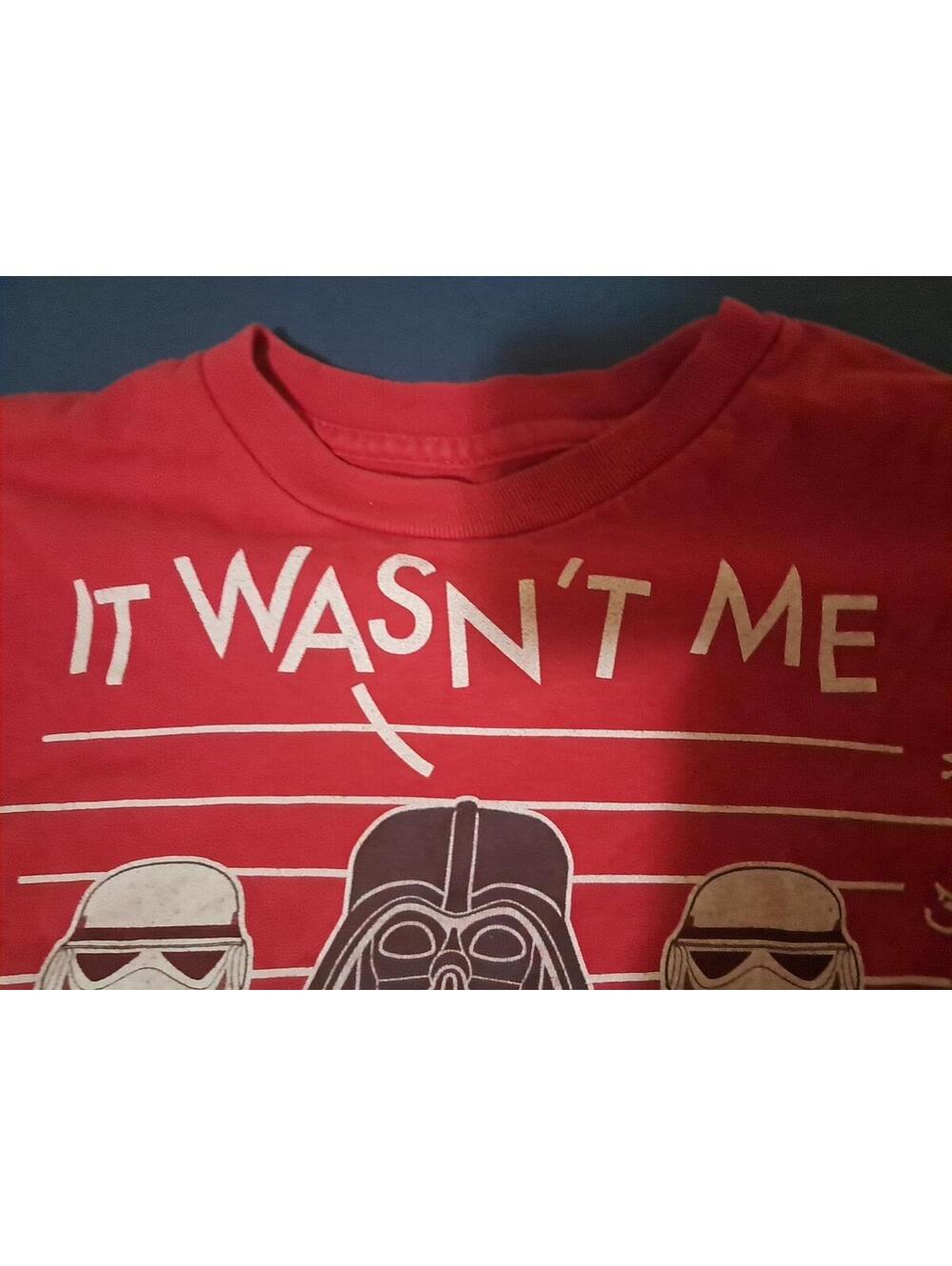 Star Wars Lego "It Wasn't Me" Size 4/5 Tshirt Short Sleeves small spot in sleeve - Picture 5 of 8